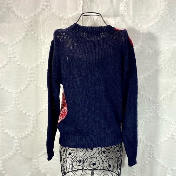 Petite Illustrations Chunky knit Vintage geometric print  sweater size S - Picture 5 of 8